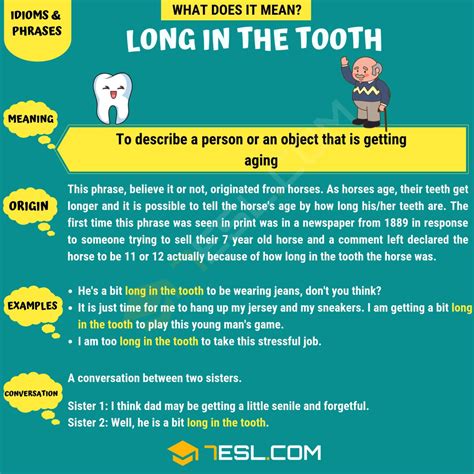 A bit long in the tooth .